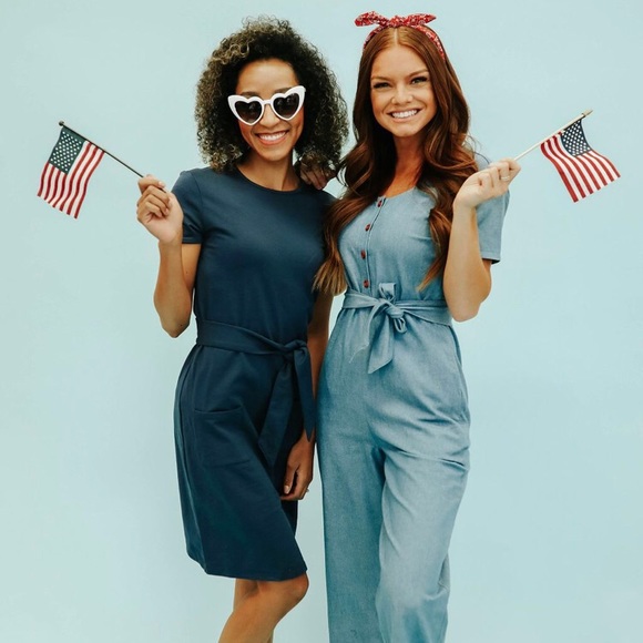 Navy Blue Casual Dress - Picture 1 of 7